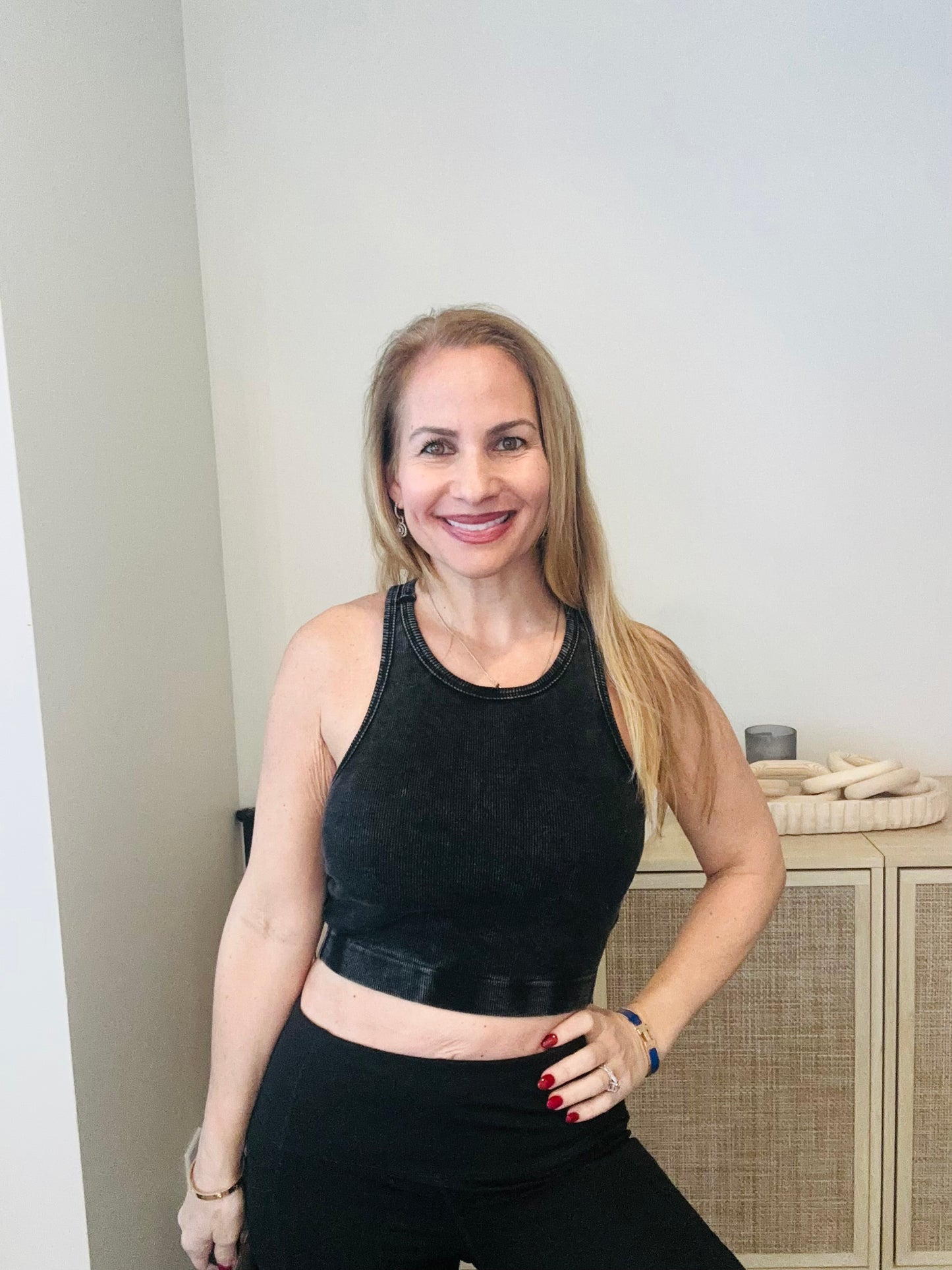 Ribbed Tank Tops with Pads