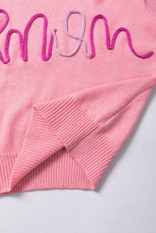 Mom Tinsel Short Sleeve Sweater