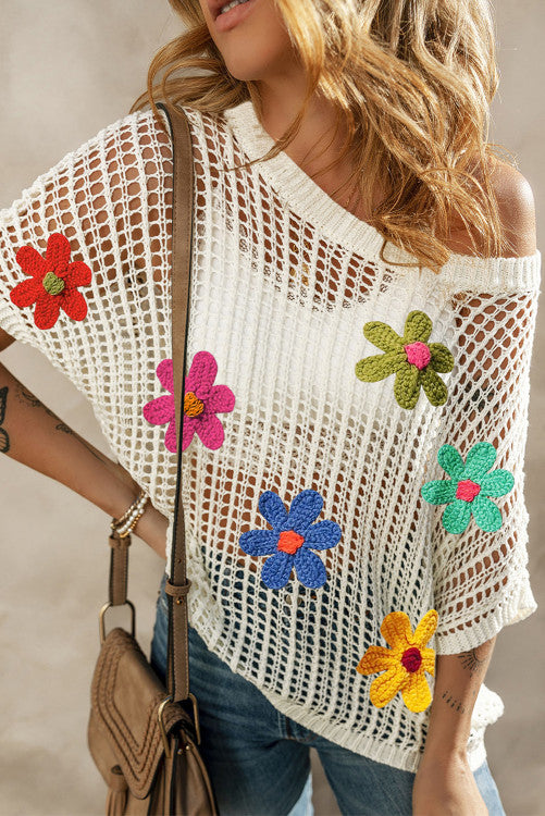 Flower Crochet Top