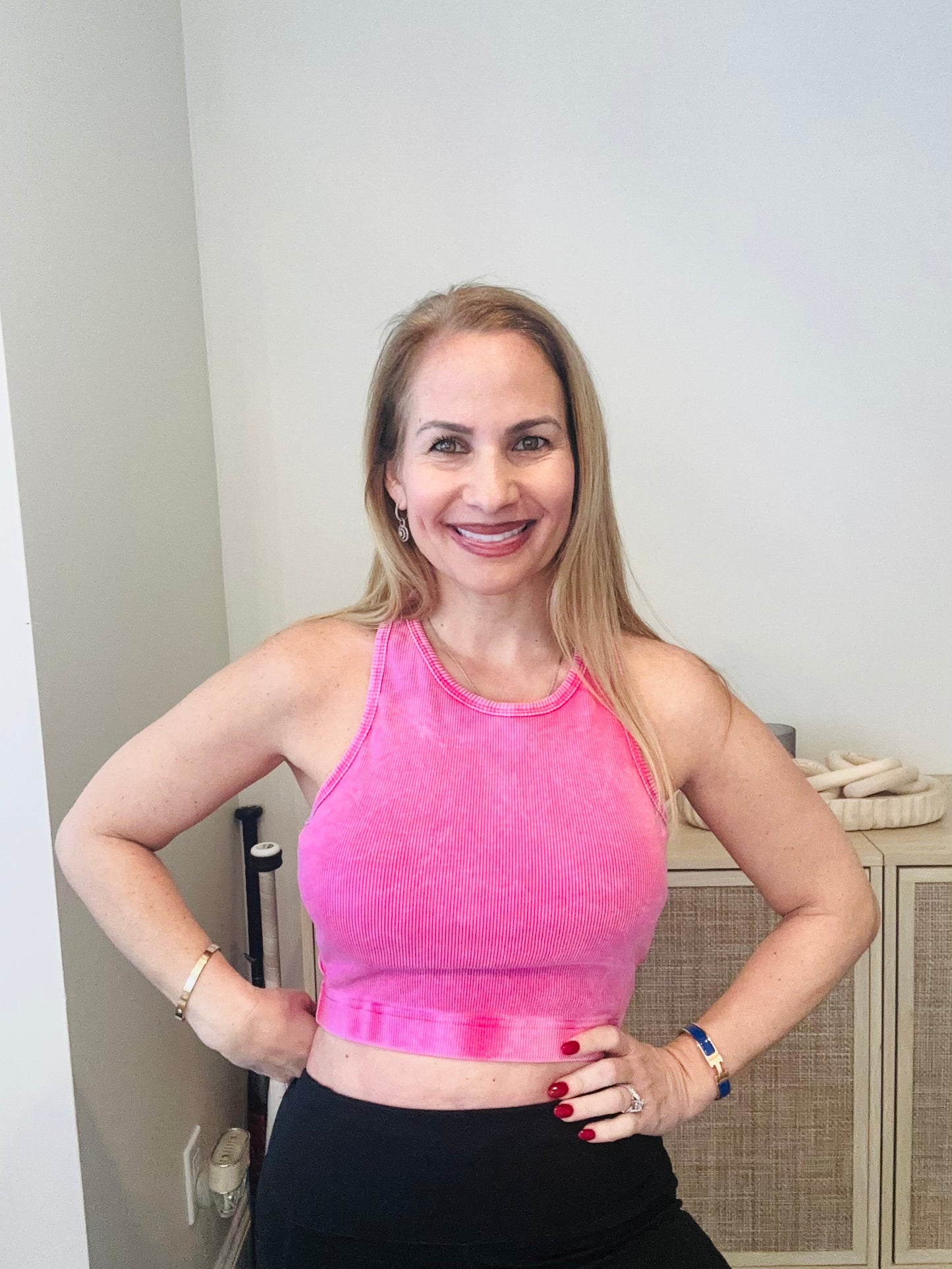 Ribbed Tank Tops with Pads