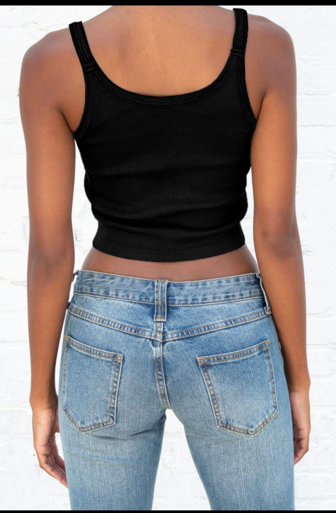 Black Ribbed Tank Top