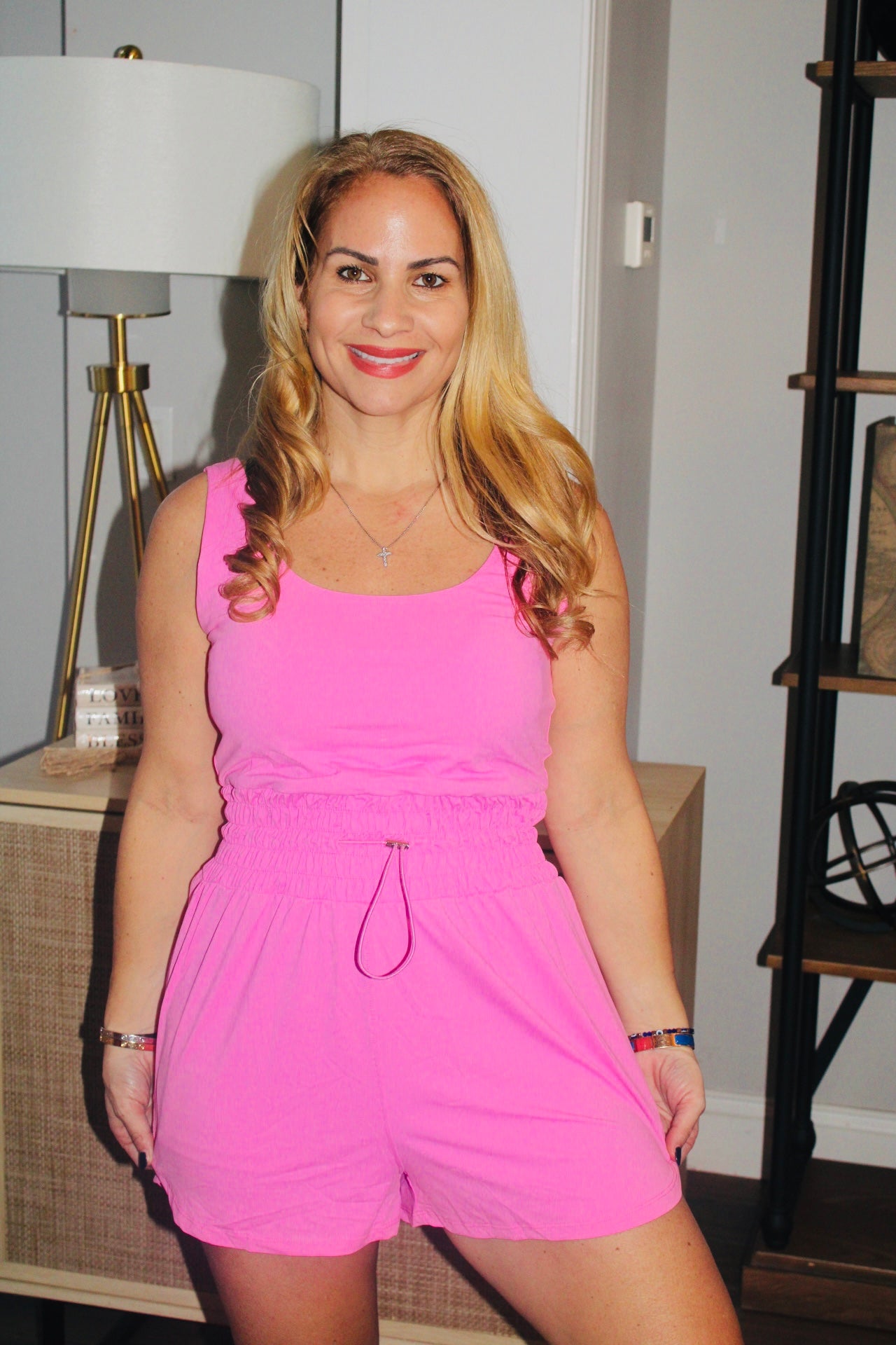 Tank Romper with Drawstring Waist