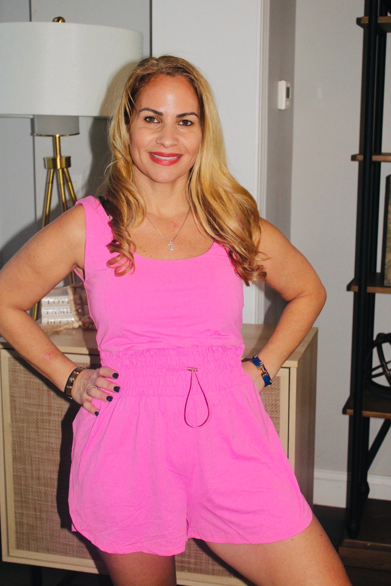 Tank Romper with Drawstring Waist