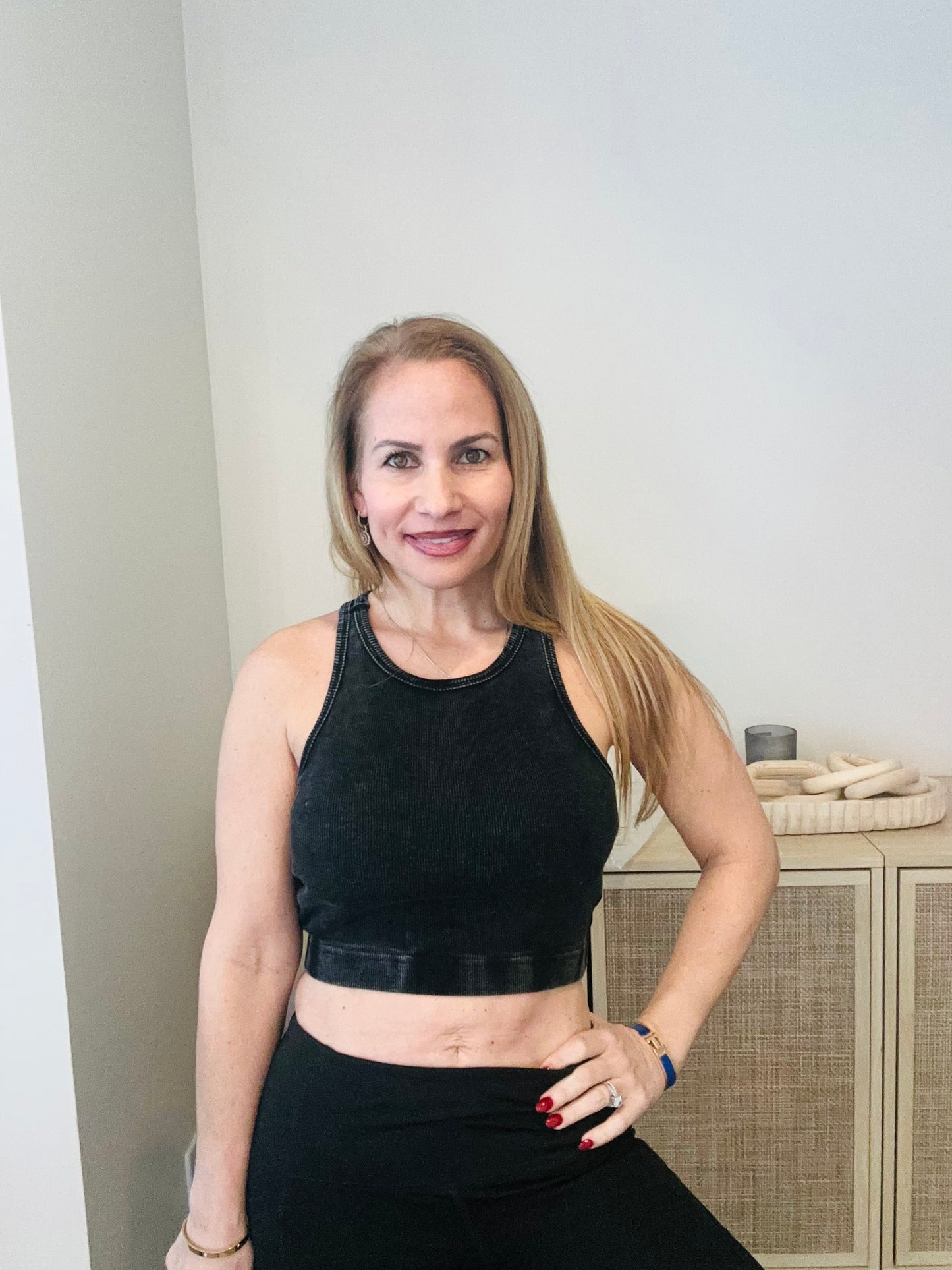 Ribbed Tank Tops with Pads