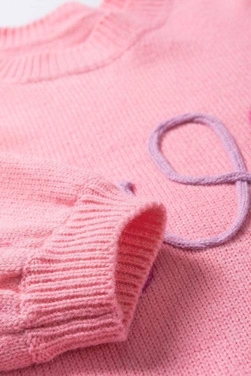 Mom Tinsel Short Sleeve Sweater