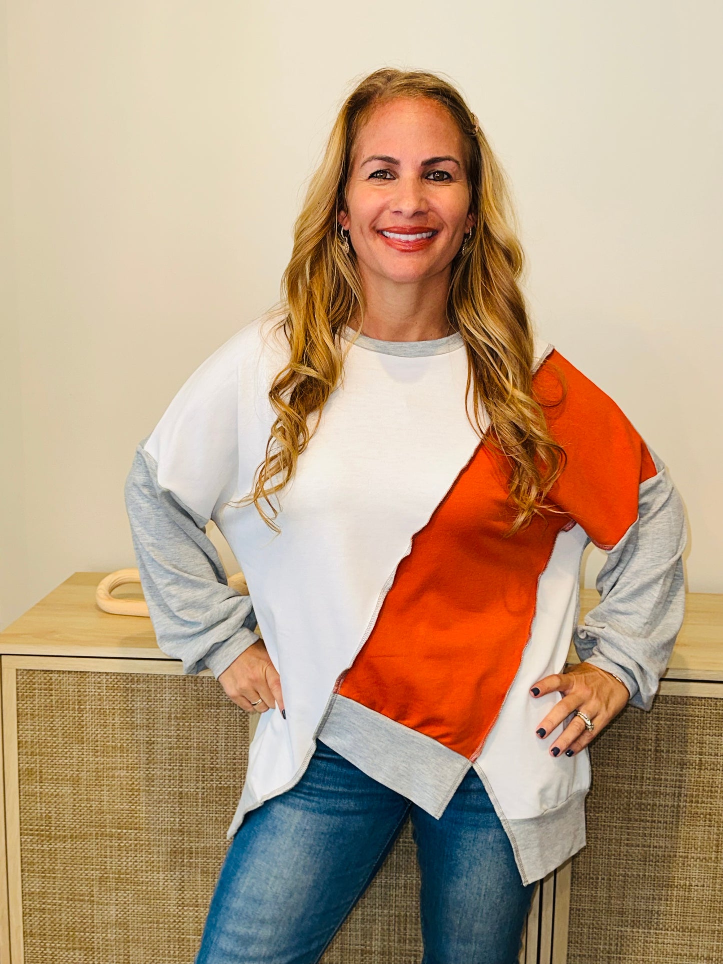 Casual Angled Longsleeve Top