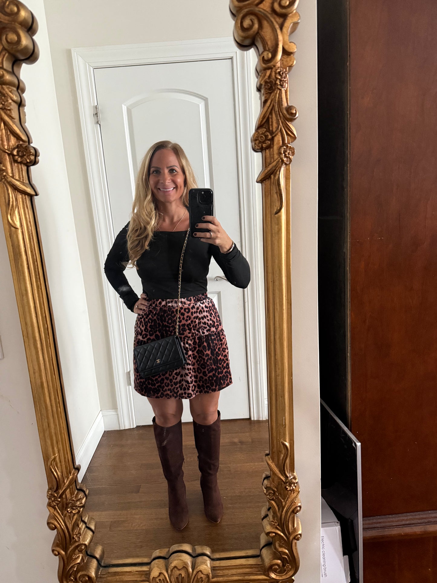 Velvet Skirt with Shorts