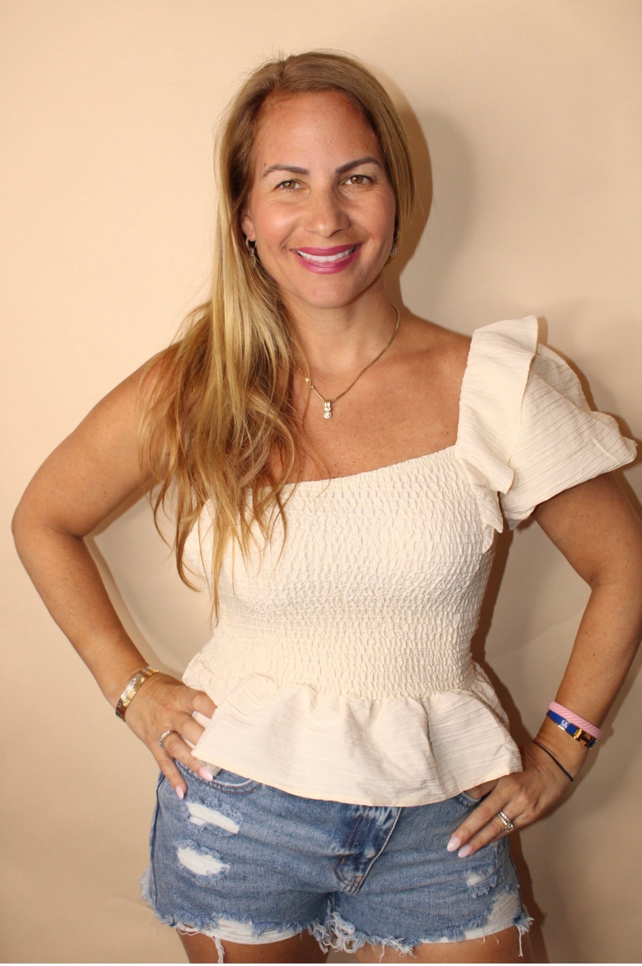 Ruffle One Shoulder Top