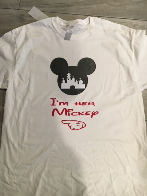 I’m her mickey top with castle Disney tops