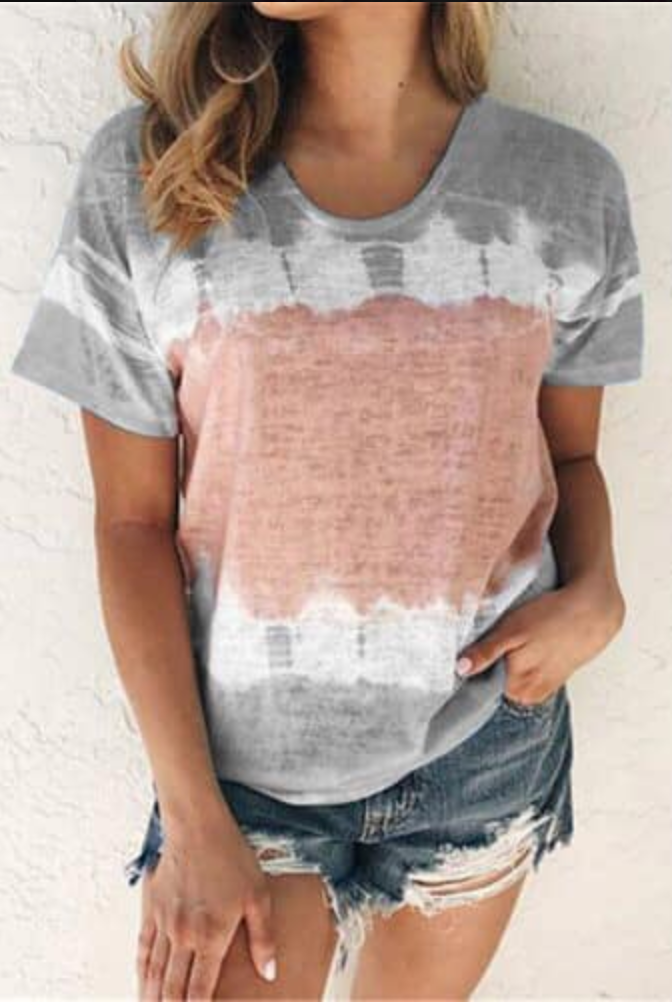 Short Sleeve Tye Dye Top
