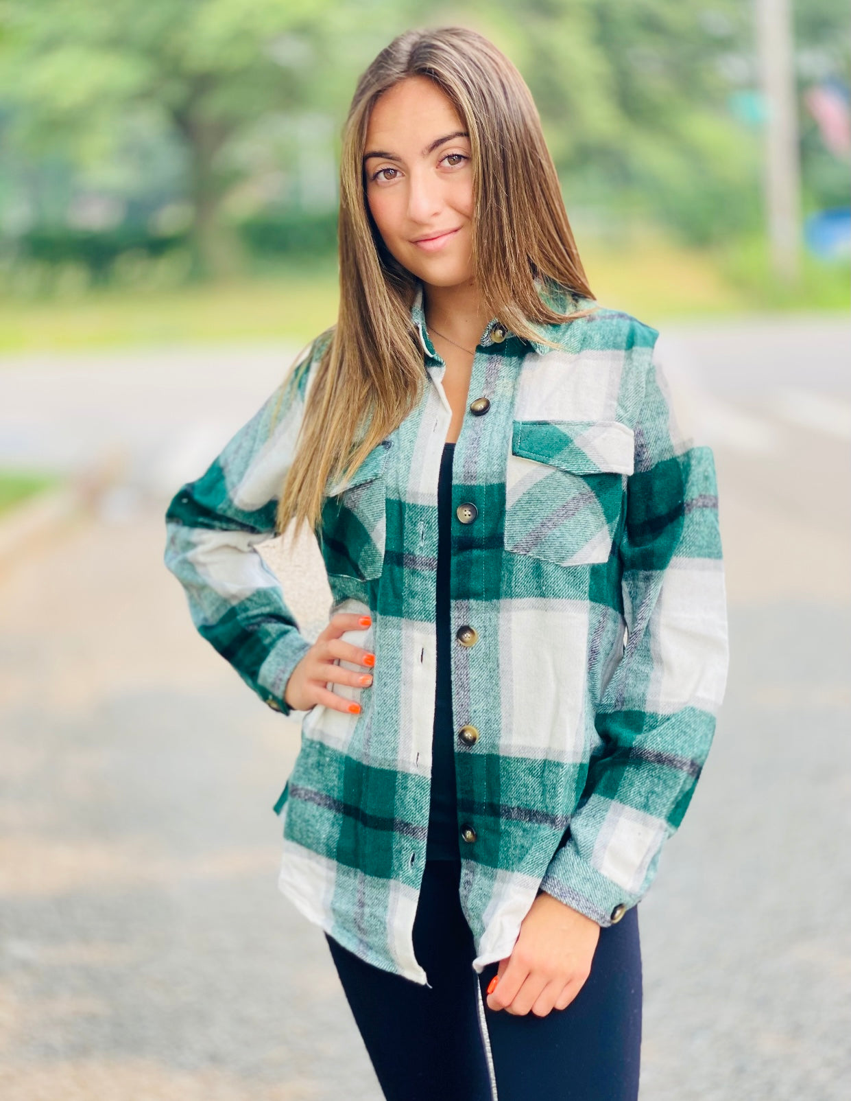 Plaid Button Down Shaket 4 colors