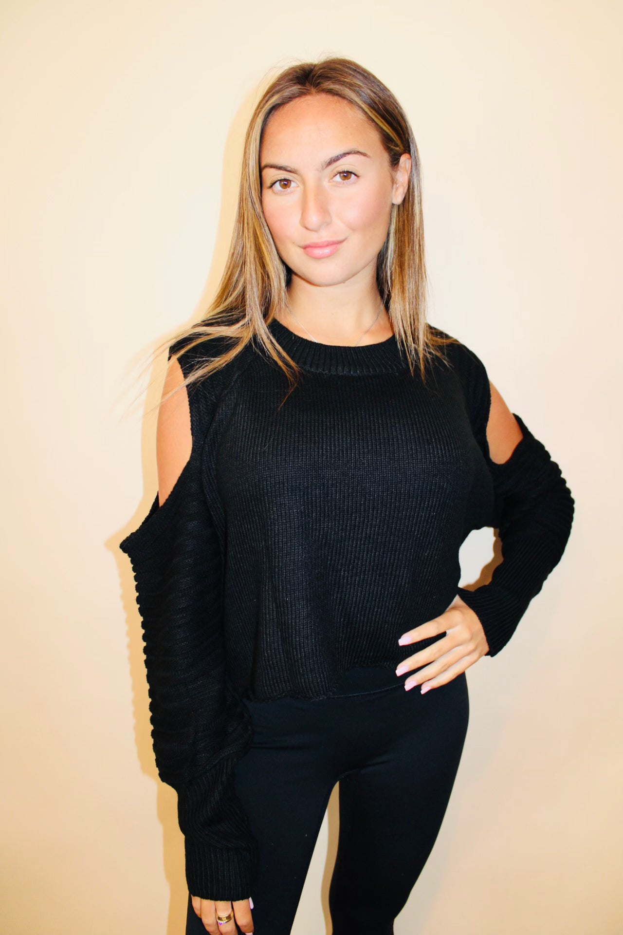 Cold Shoulder Sweater
