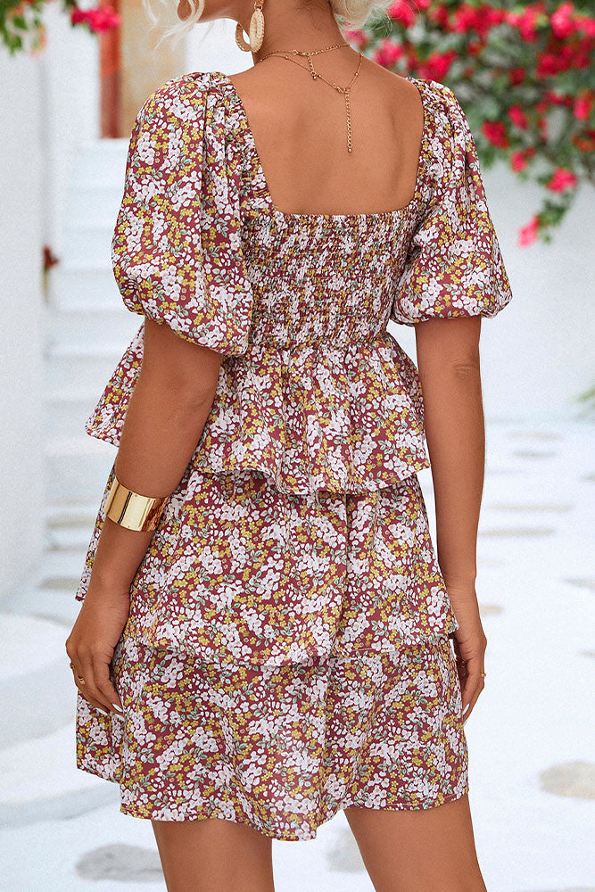 Ruffle Floral Dress