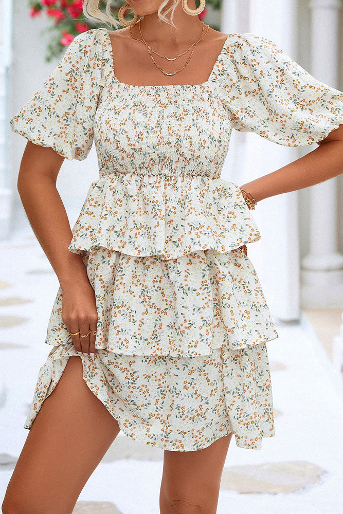 Ruffle Floral Dress