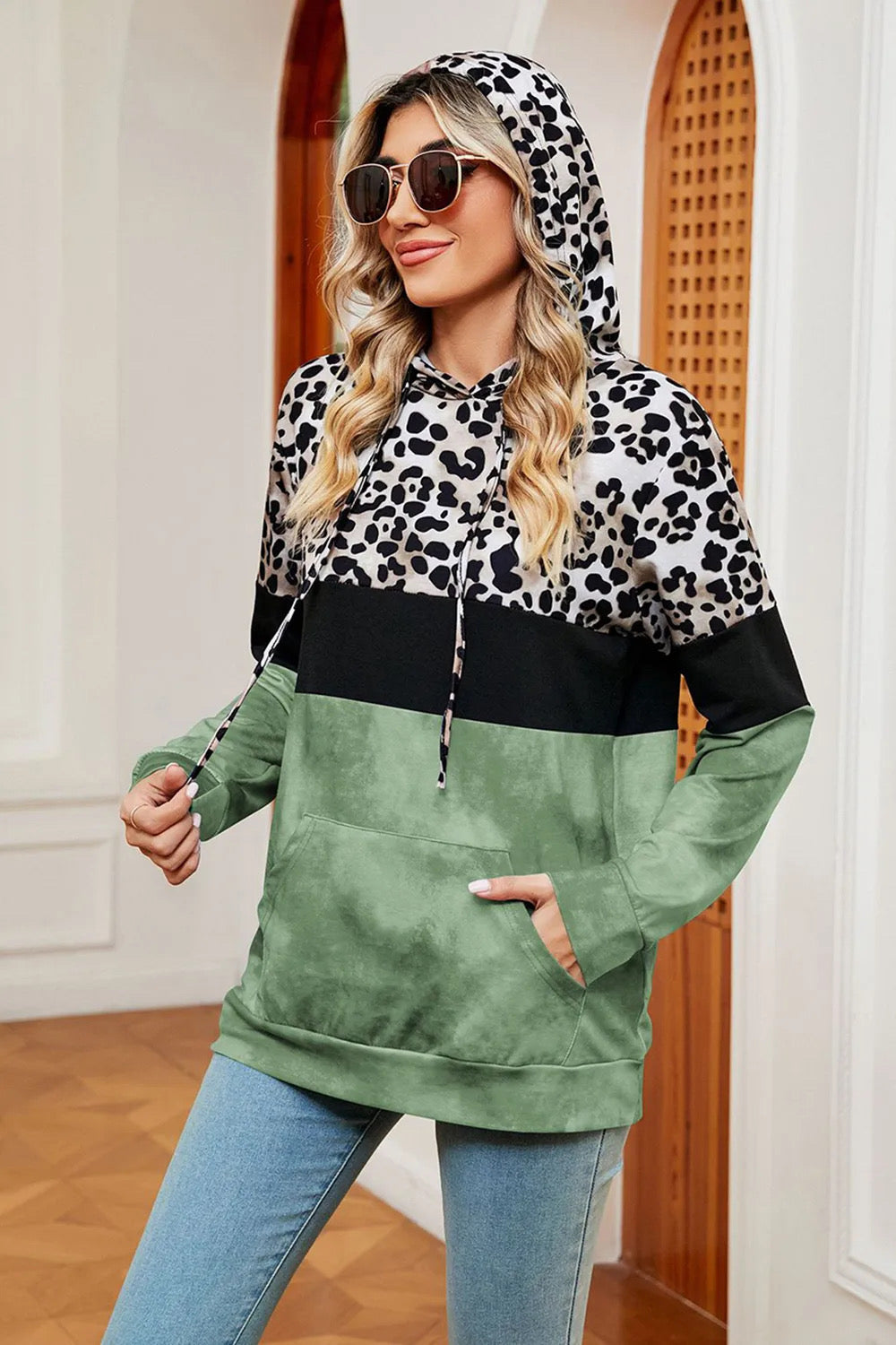 Green Leopard Hoddie