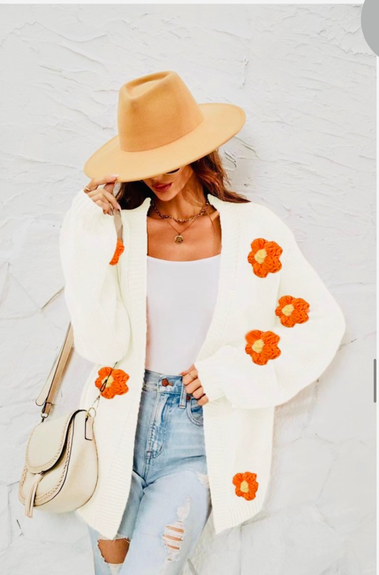 Flower Cardigan Perfect for Fall Season