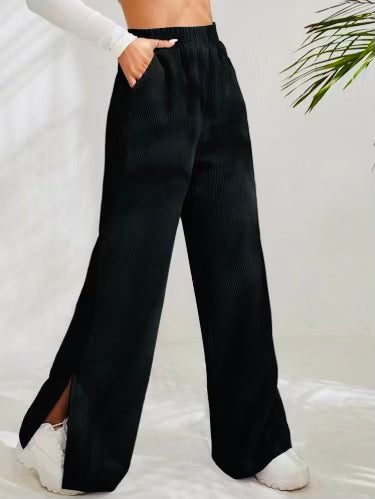 Corduroy wide leg pants