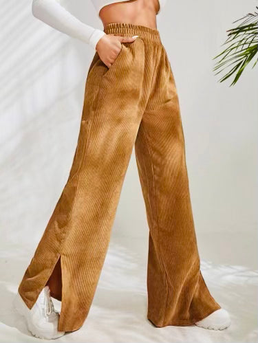 Corduroy wide leg pants