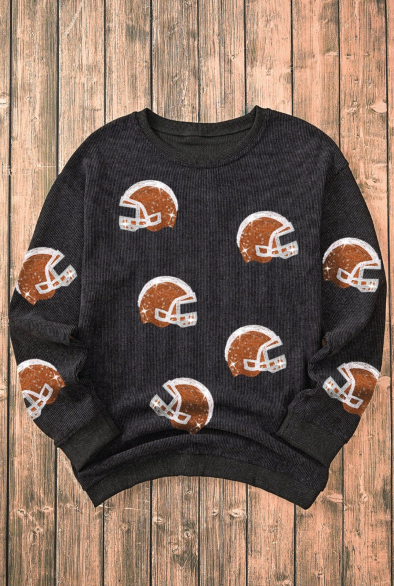 Football Graphic Sweatshirt Corded Sweatshirt