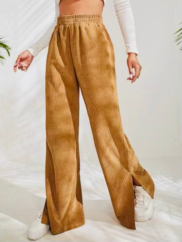 Corduroy wide leg pants