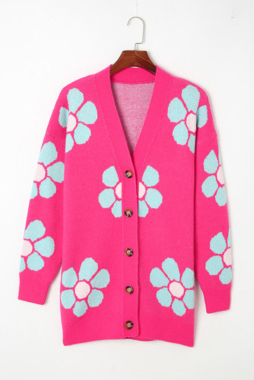 Flower Cardigan Sweater