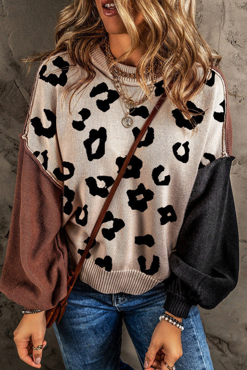 Leopard Knit Sweater