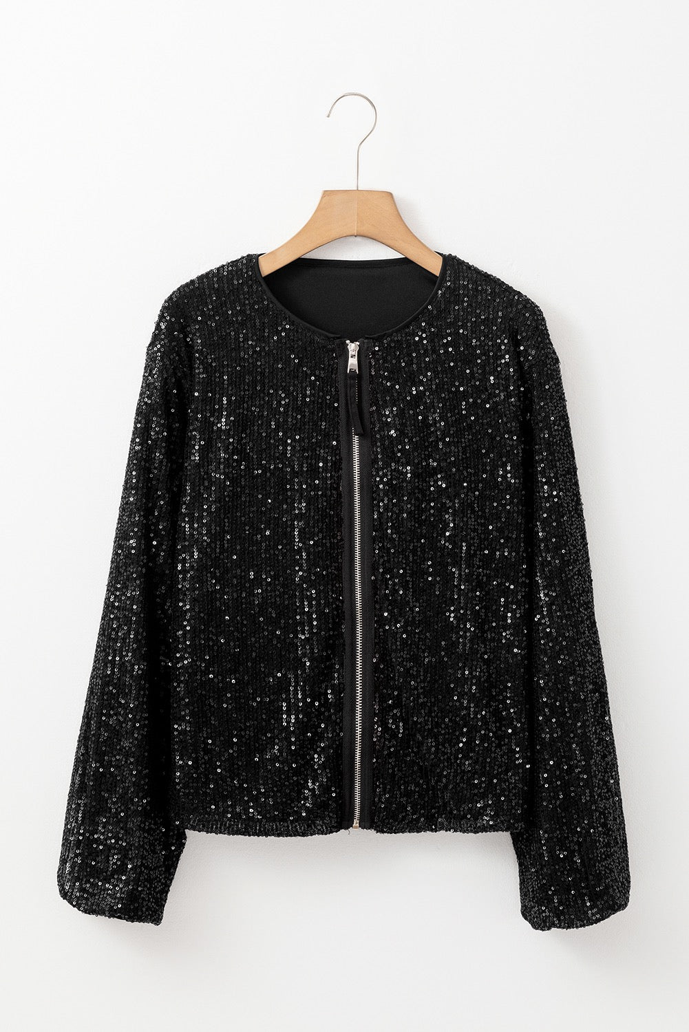 Sequin Zip Up Jacket