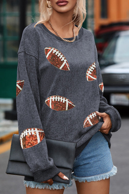 Sequin Sweatshirt Football