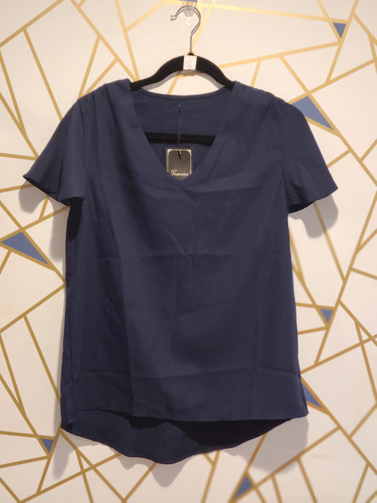 Hi low blouse navy