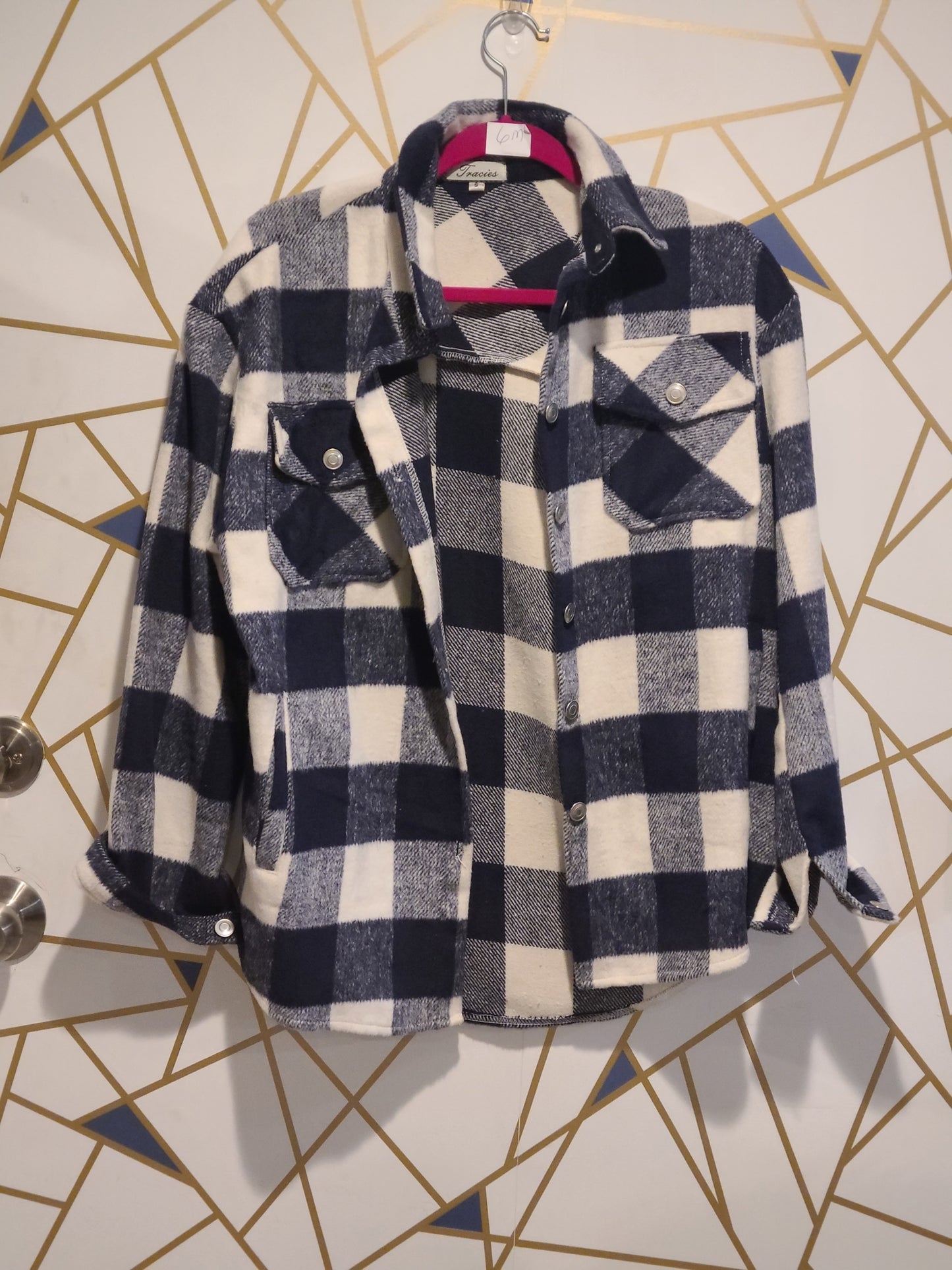 Navy flannel shacket