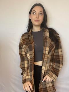 Brown plaid Shacket