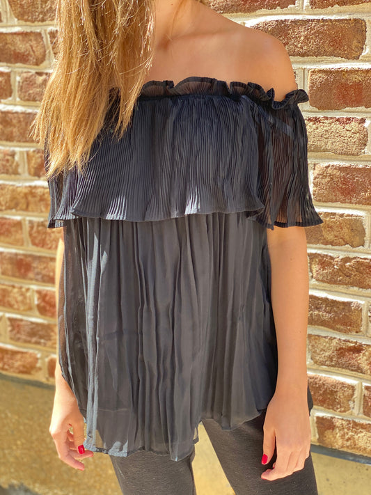 Black Off The Shoulder Top