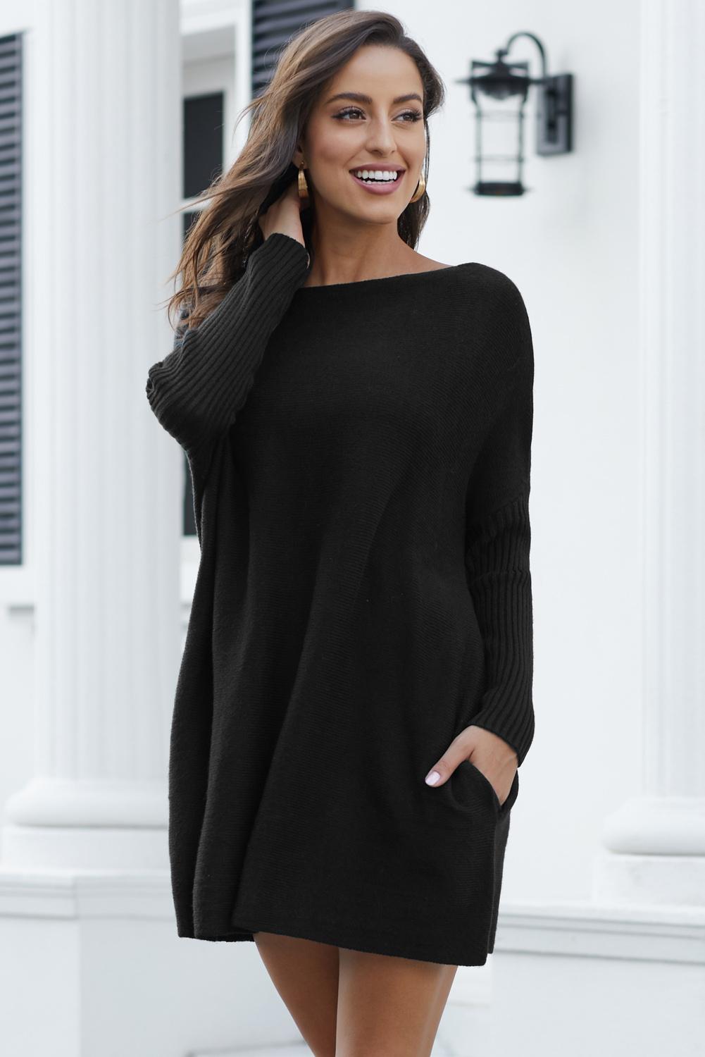Oversized Sleeve Sweater Dress