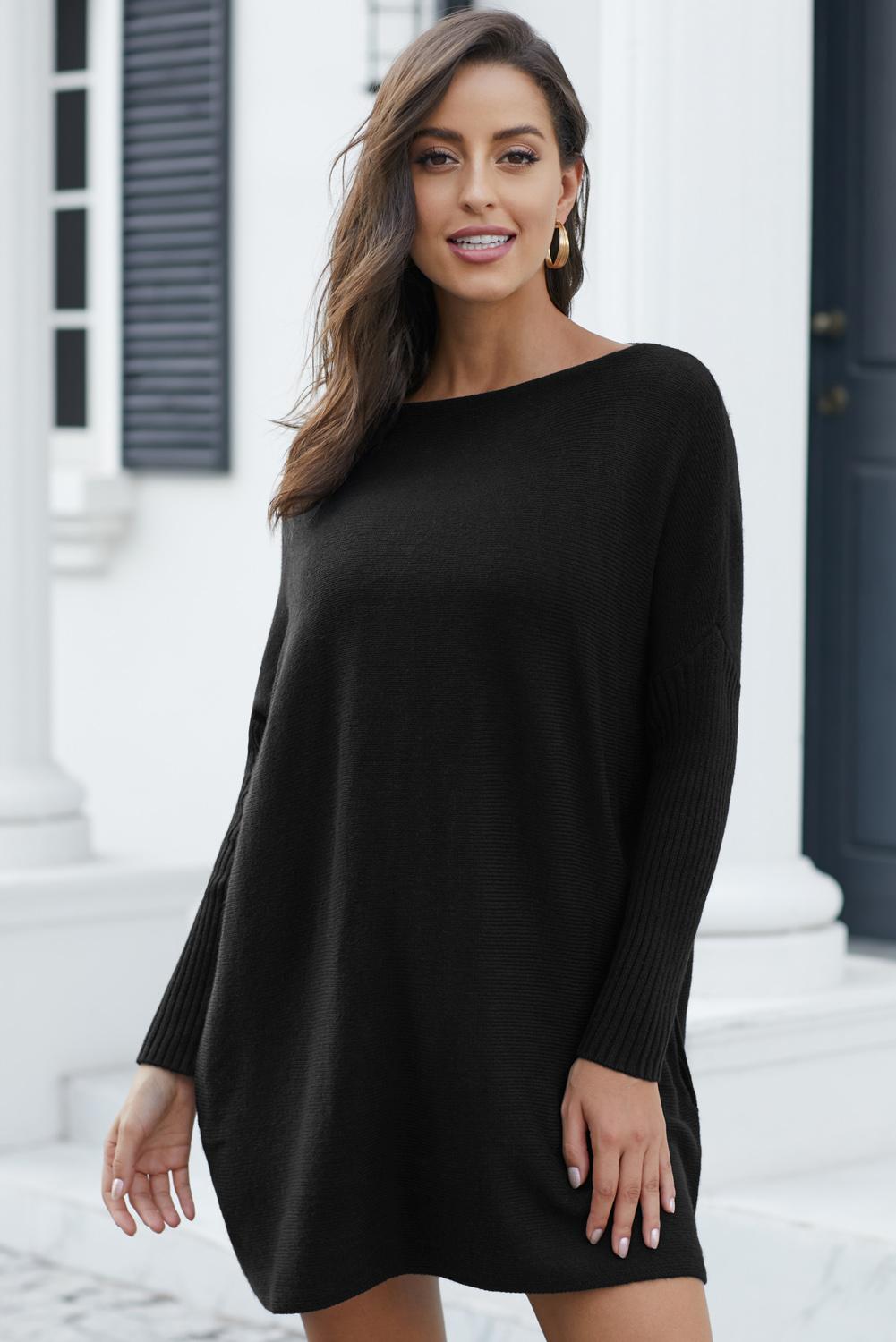 Oversized Sleeve Sweater Dress