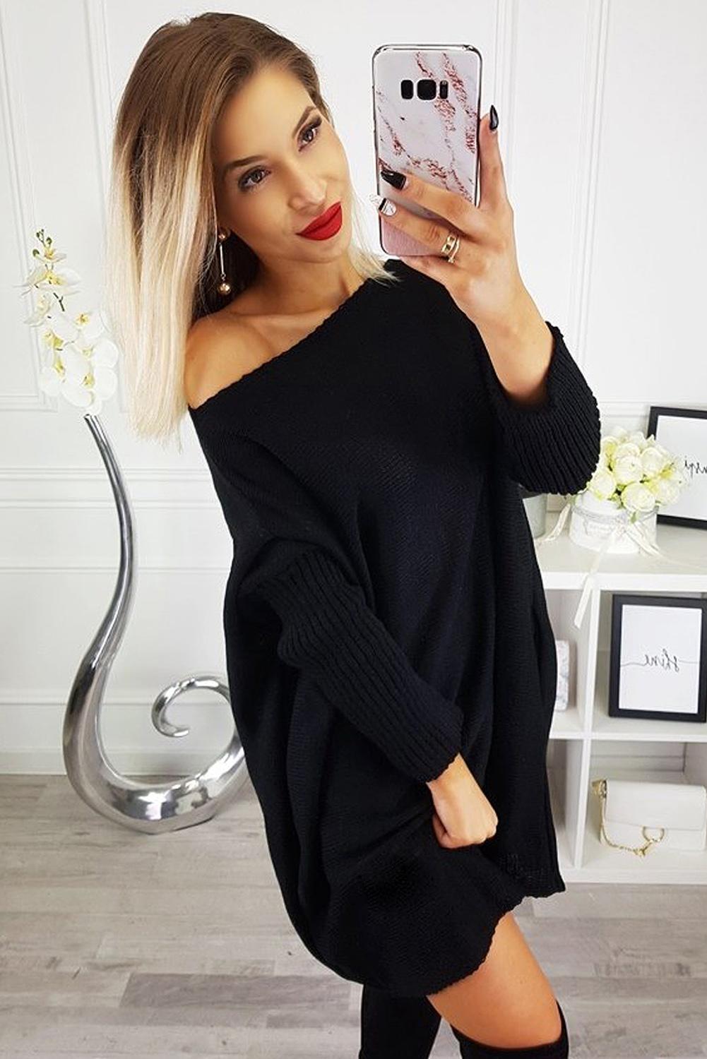 Oversized Sleeve Sweater Dress