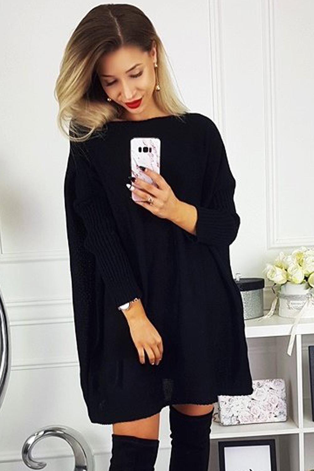 Oversized Sleeve Sweater Dress