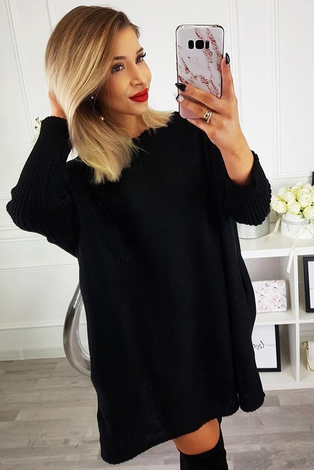 Oversized Sleeve Sweater Dress