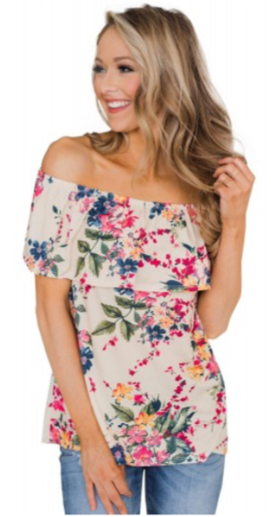 Off The Shoulder Floral Top