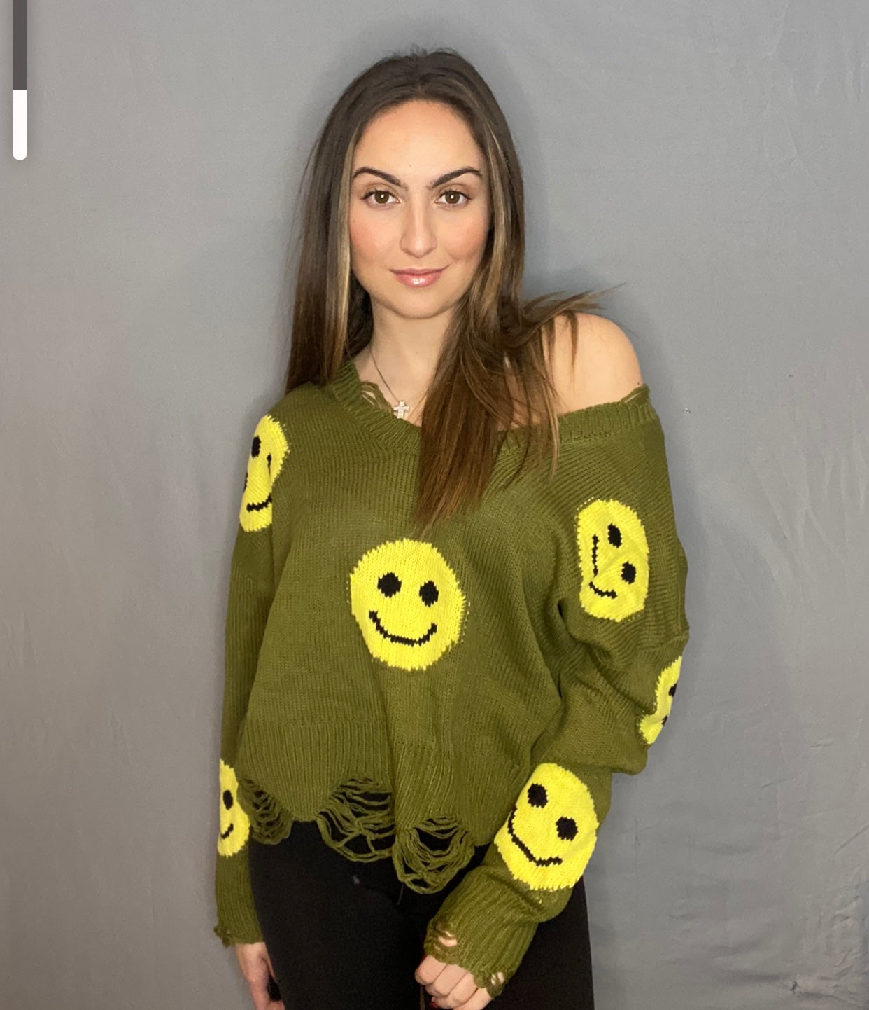 Green Smile Sweater