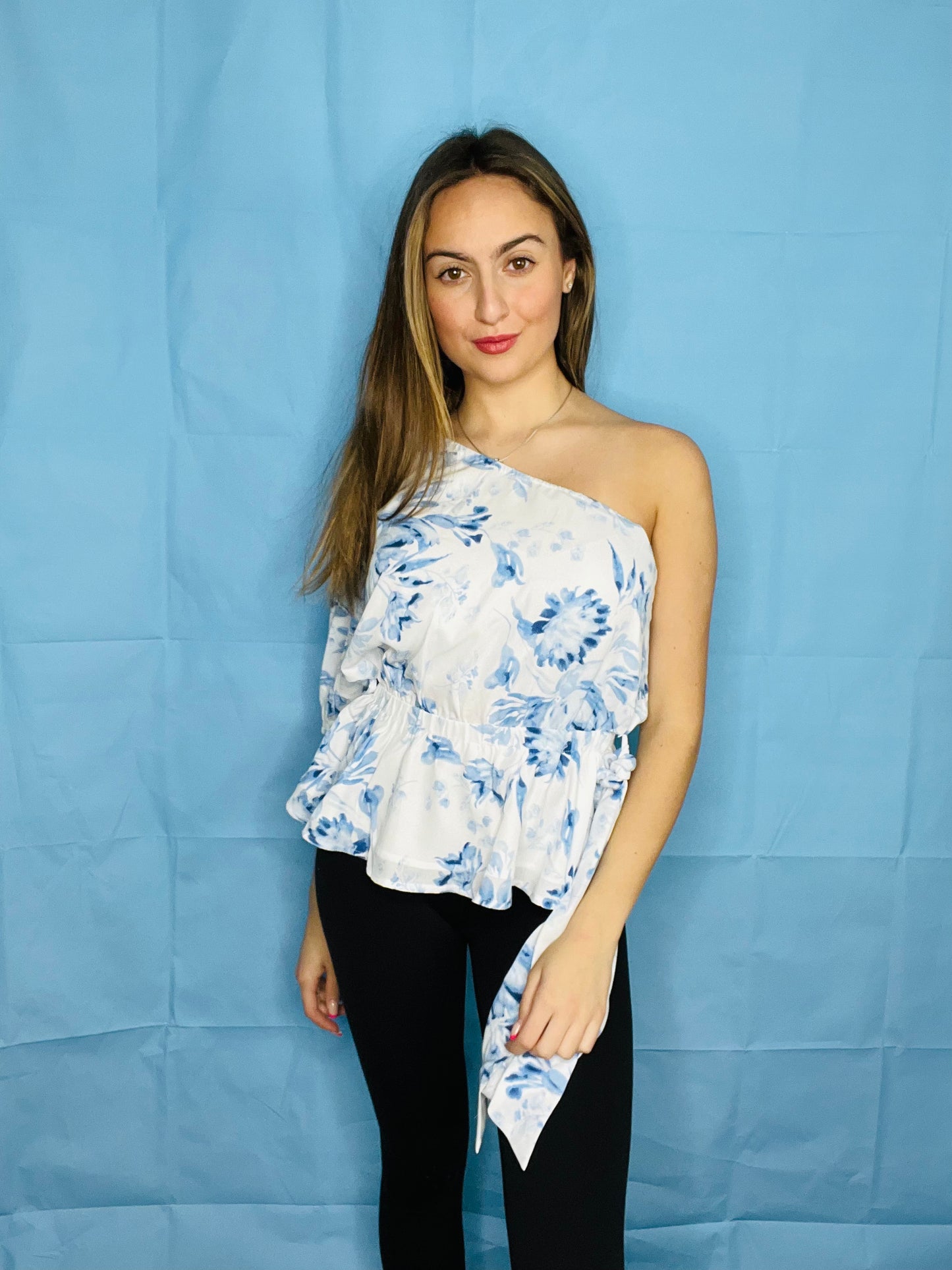 Floral One Shoulder Top