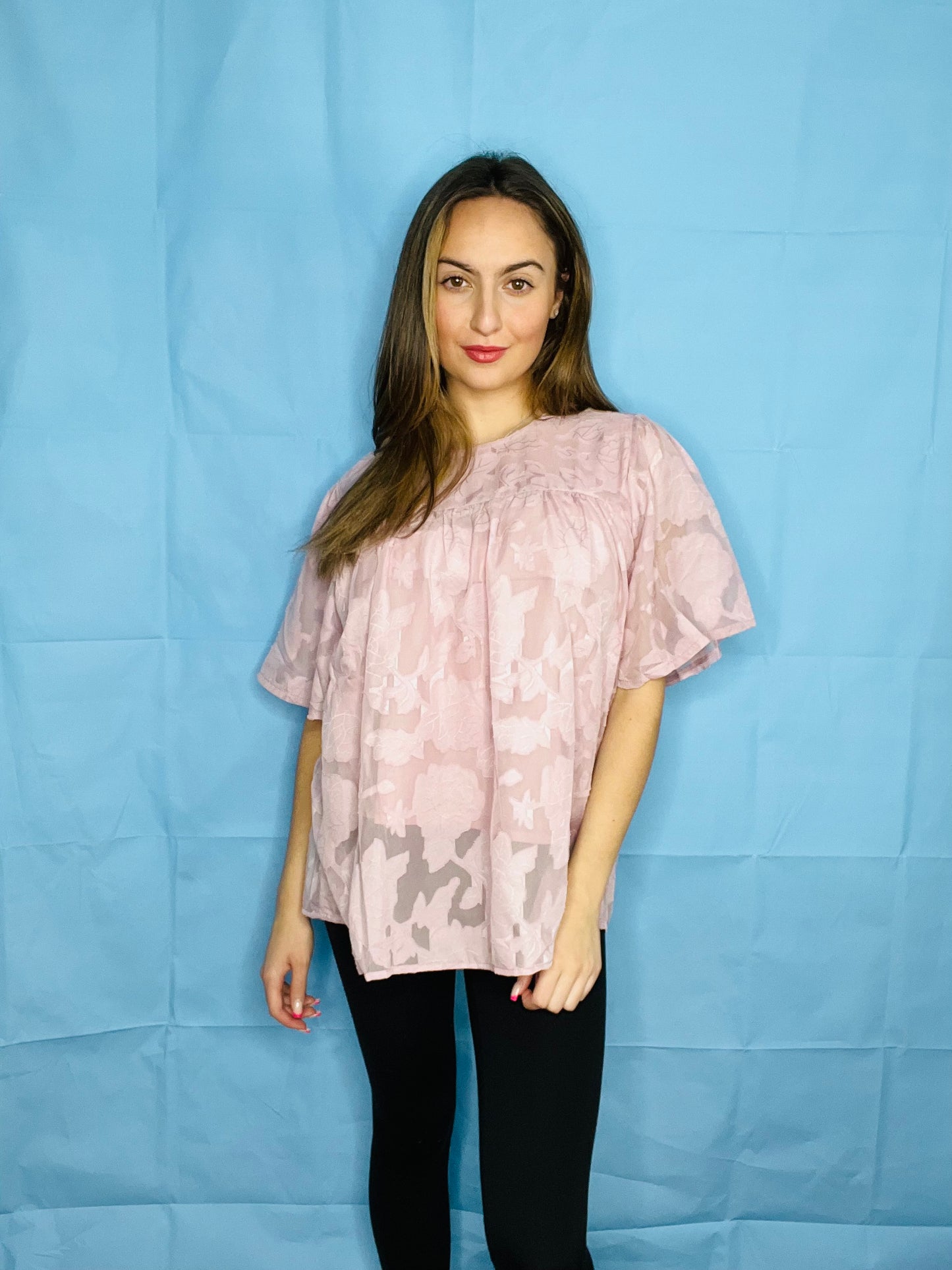 Pink Lace Blouse