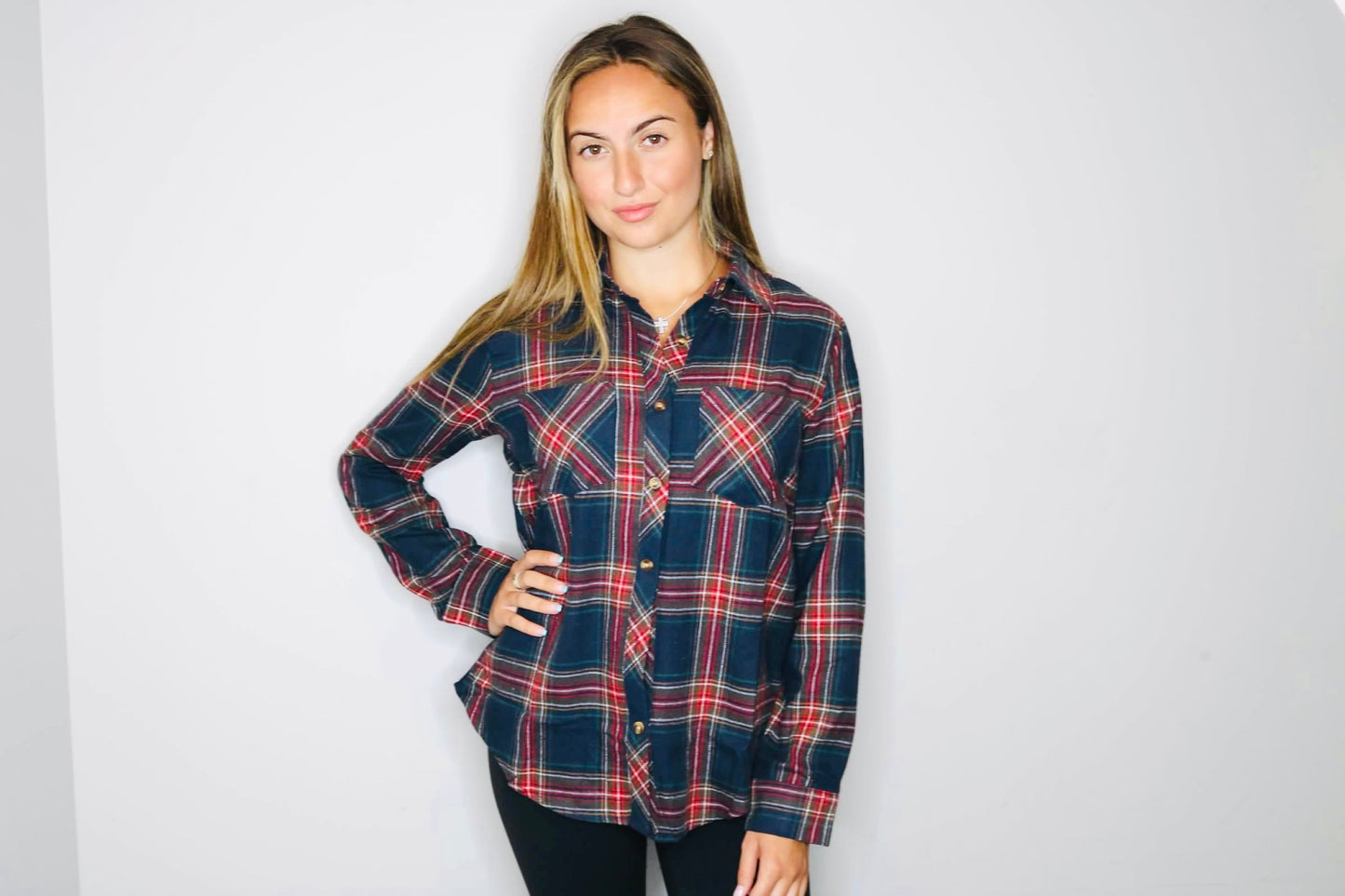 Plaid Button Down Top