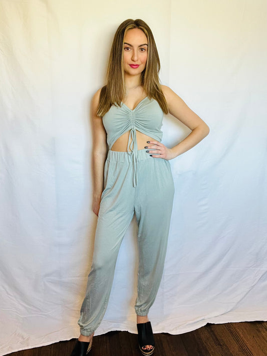 Jumpsuit Black and Sage