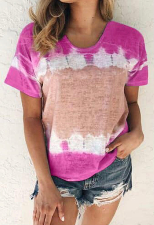 Short Sleeve Tye Dye Top