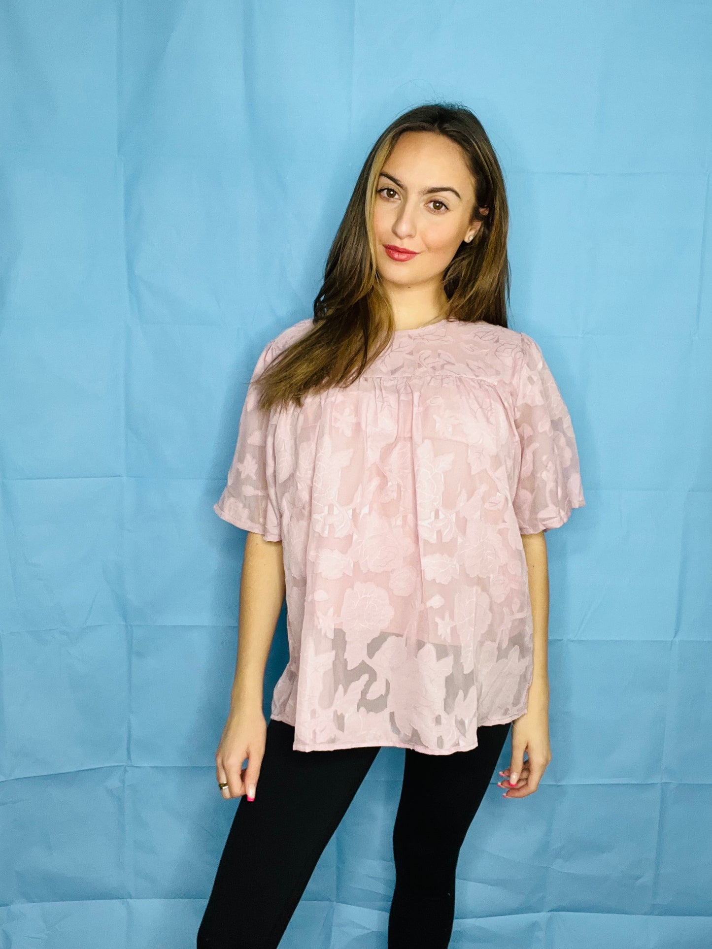 Pink Lace Blouse