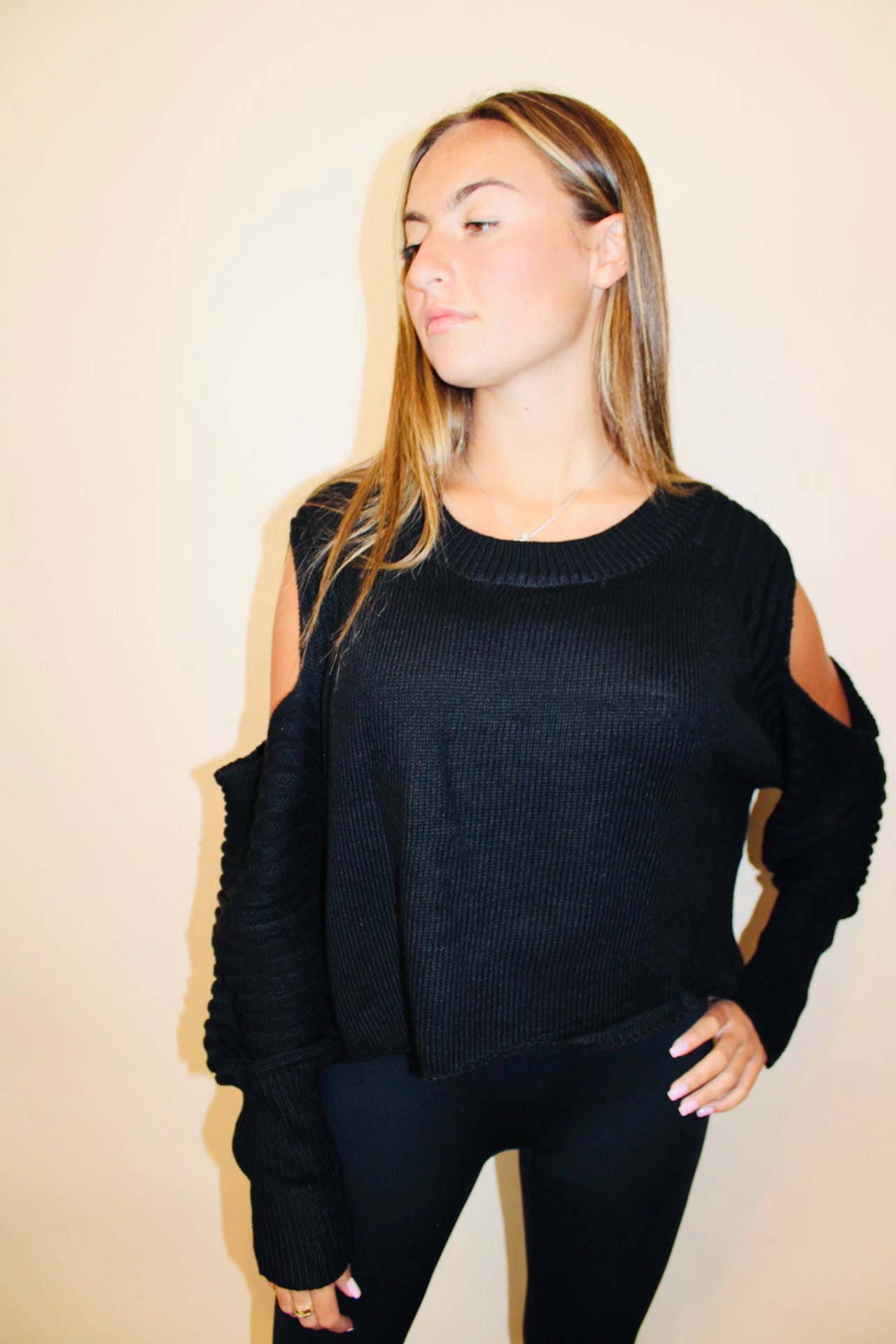 Cold Shoulder Sweater