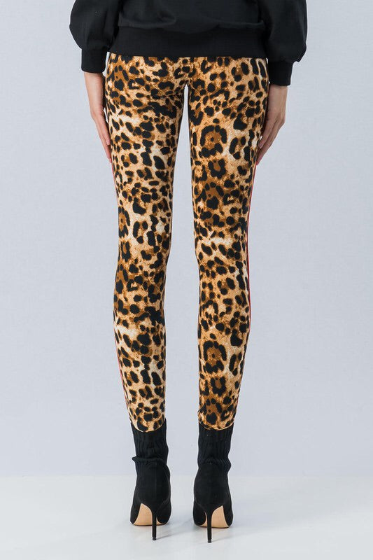 Leopard stripped legging