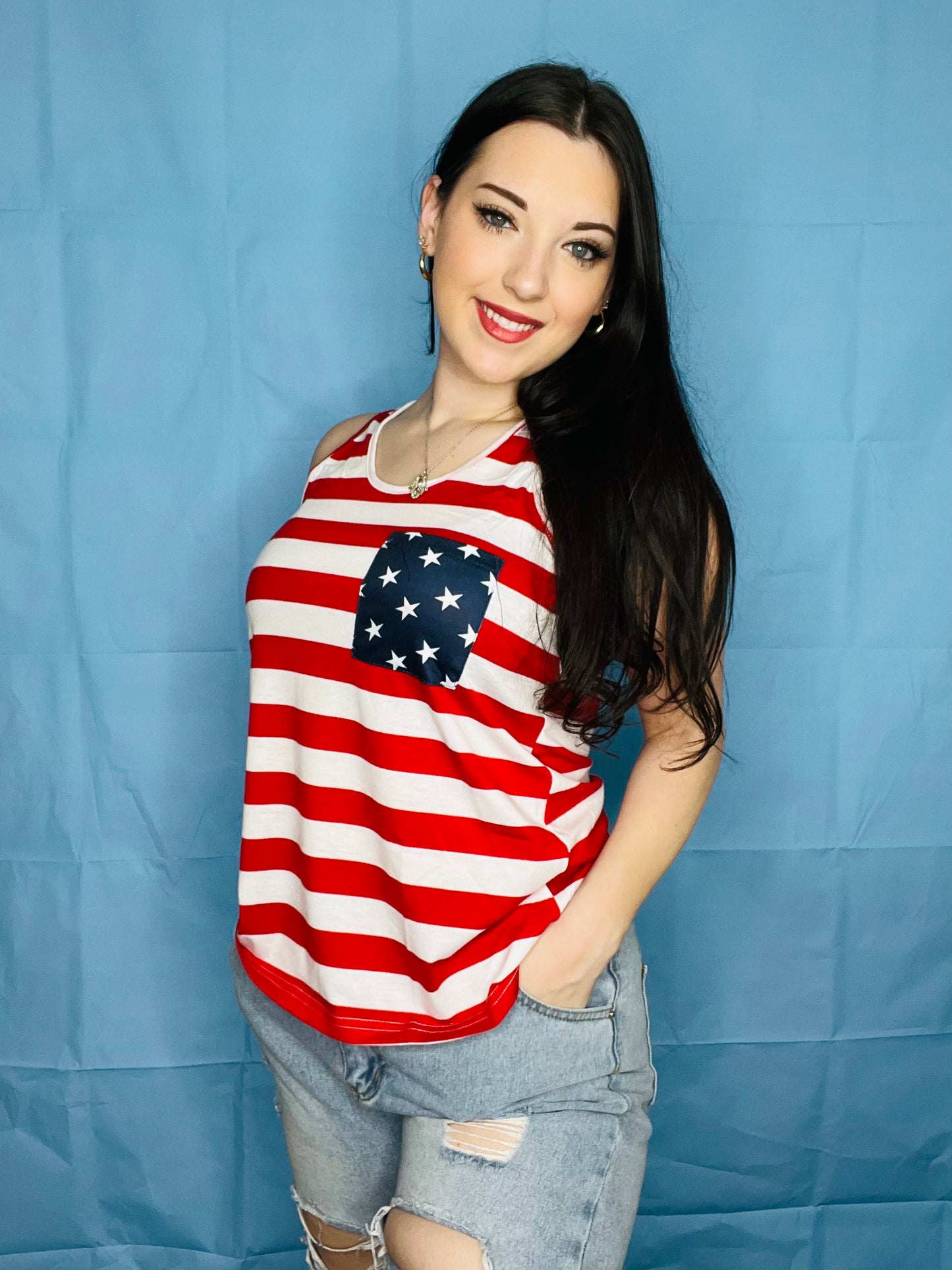 American Flag Tank Top