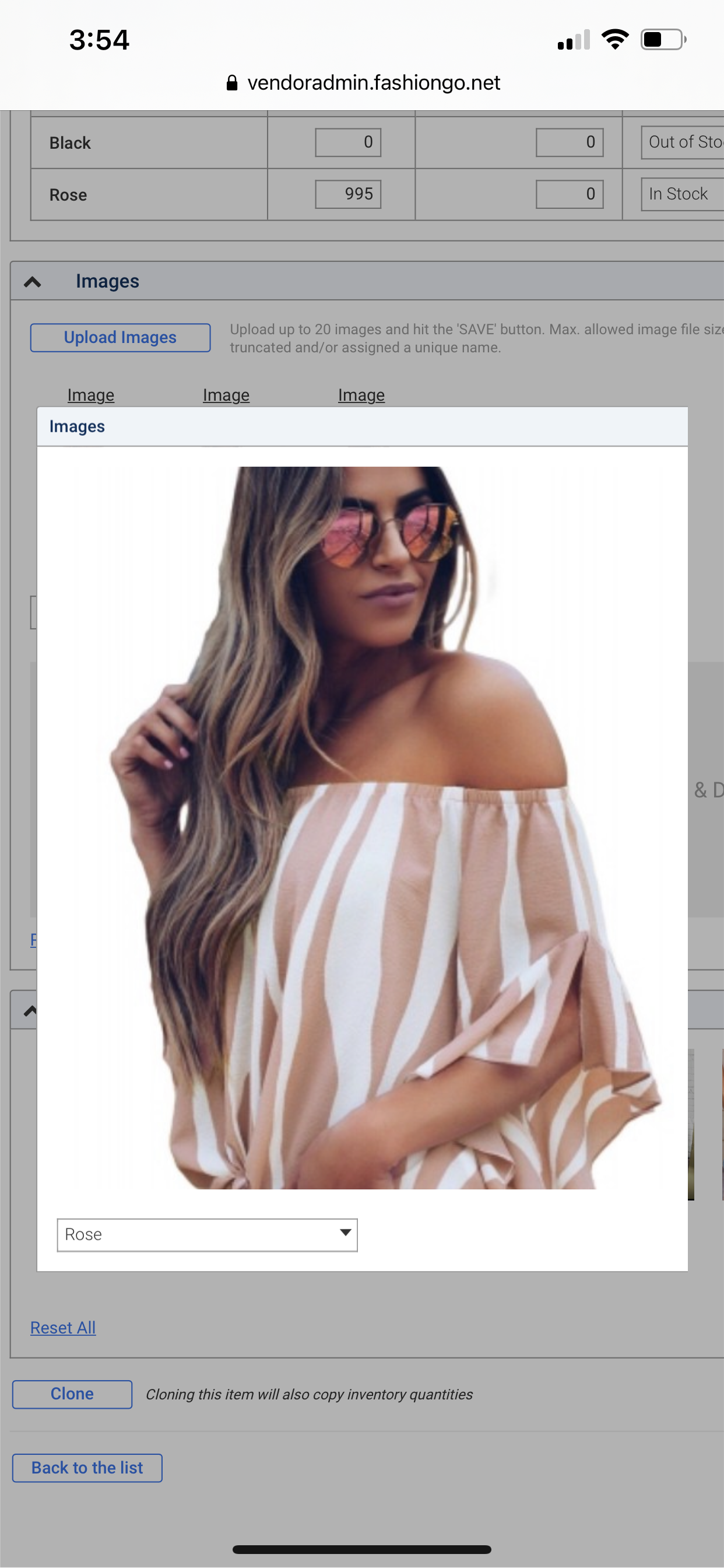 Women's Off The Shoulder Vertical Stripes Blouse in Blue