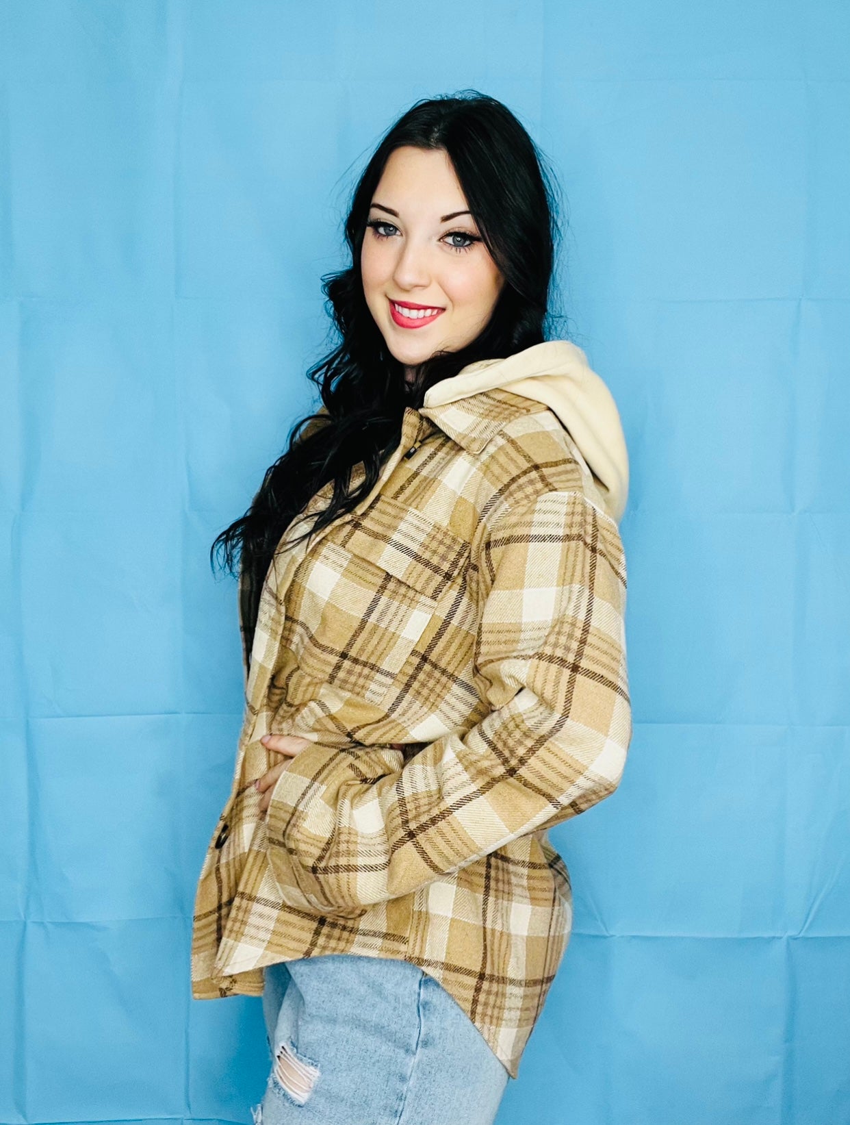 Plaid Jacket - Adjustable hood